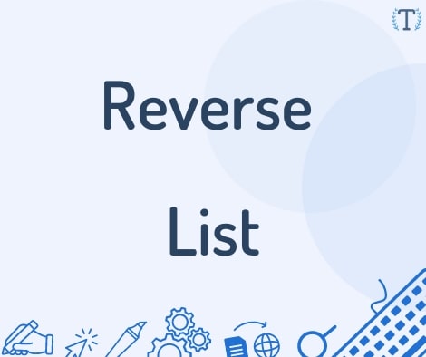 reverse the list online