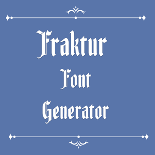 Fraktur font generator