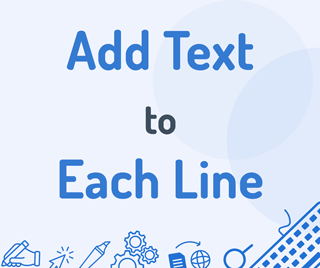 add character to each line