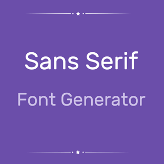 Sans Serif Font Generator