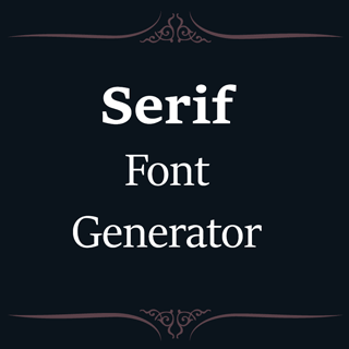 serif font generator