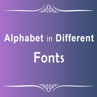 alphabet in different fonts