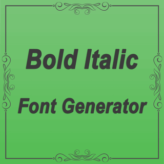 Bold Italic Font Generator